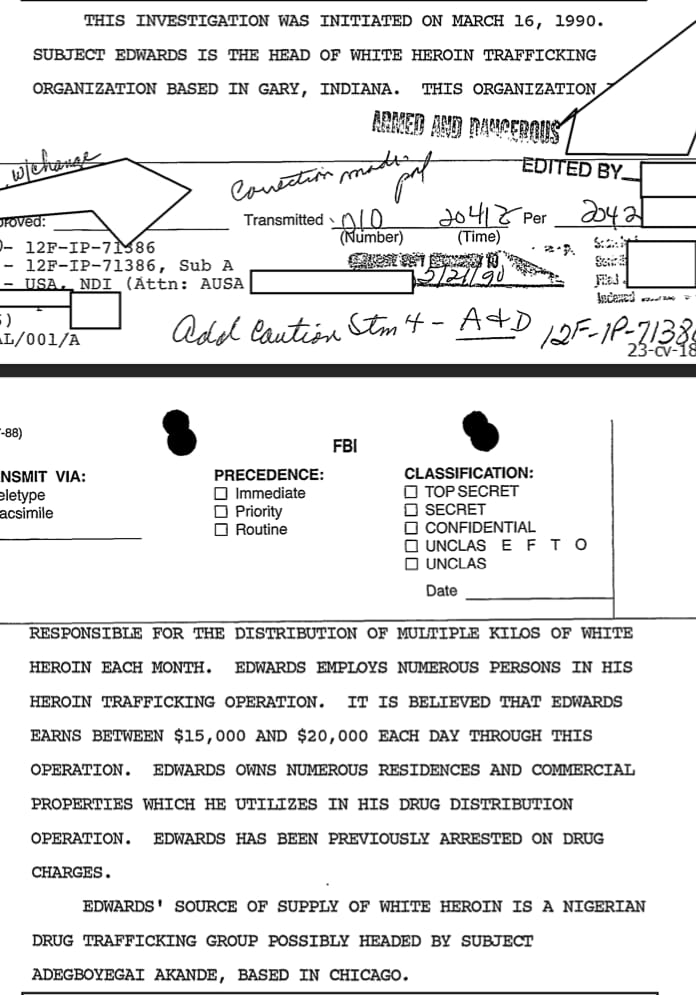 FBI file on tinubu investigation