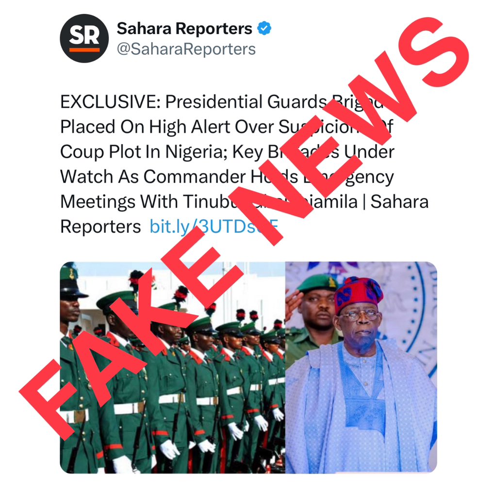 Nigerian Army Squashes Coup Rumors, Labels Report as 'FAKE NEWS'