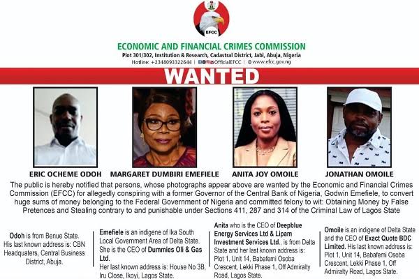 EFCC wanted notice 