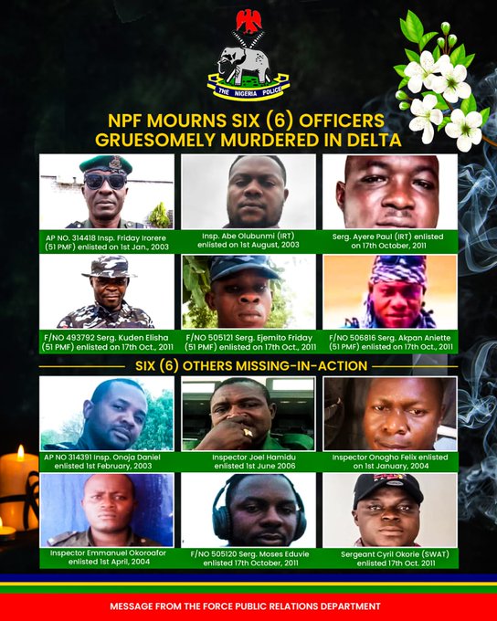 Tragic Ambush in Delta State Leaves Six Policemen Dead and Six Missing