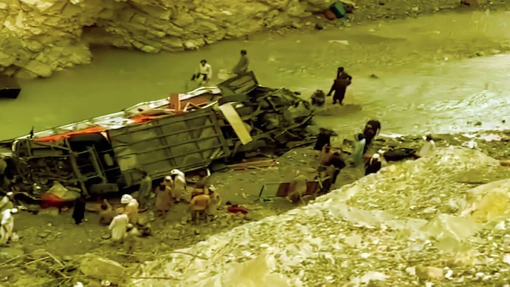 Mountain Accident: Bus Falls Headlong,  Plunge into River, Kills 20 in Pakistan