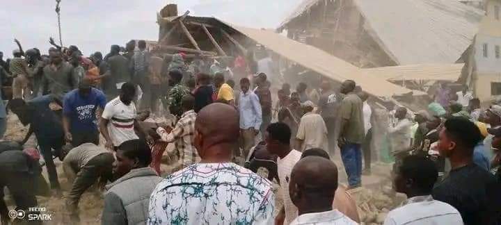 Tension in Jos as School Building Collapses on Students Writing Exams