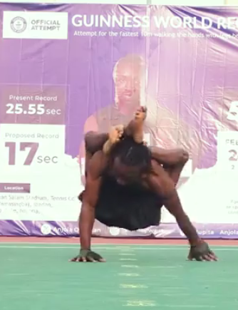 Anjola Olupitan Breaks Guinness World Record for Fastest 10m Hand Walk