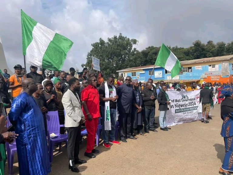 #EndBadGovernance Protesters Hold Sunday Service at Protest Ground in Jos