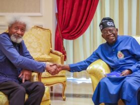 Wole Soyinka and Bola Tinubu. Credit: CTV