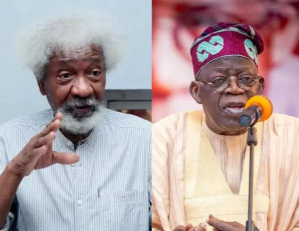 Wole Soyinka and Bola Tinubu. Credit: Vanguard