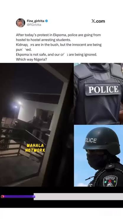 Police Go From Hostel to Hostel Arresting Students After Protesting Over Worsening Insecurity in Ekpoma
