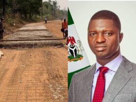 Netizen Calls Out Ebonyi Governor Francis Nwifuru, Mocks Him Over Substandard Road Construction